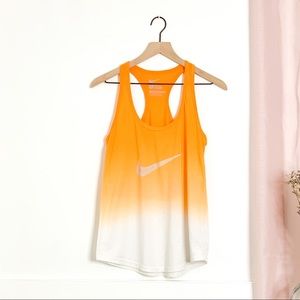 Nike Orange + White Ombré  Racerback Tank Top